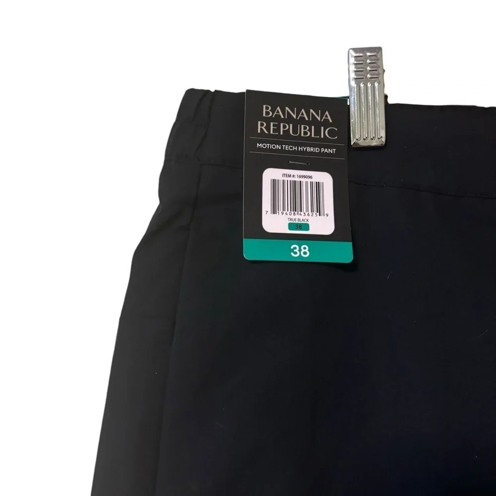NWT Banana Republic Men's Motion Tech Hybrid Pant Water Repellent Size 38 Black - Picture 7 of 13